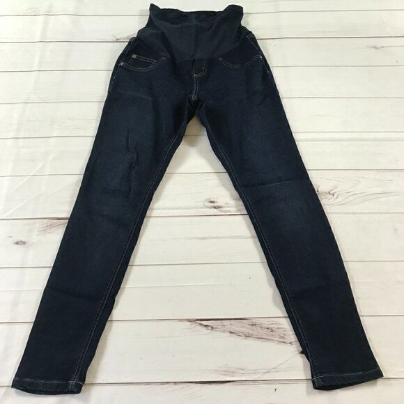 Indigo Blue Secret Fit Belly Stretch Ankle Maternity Jeggings - Picture 2 of 15